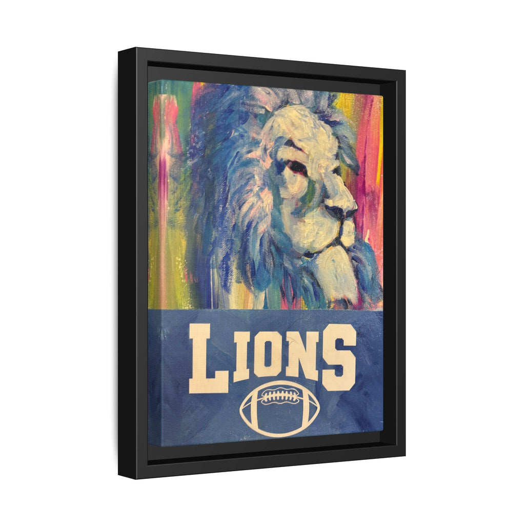 Lion, Matte Canvas, Framed (Multi-color)