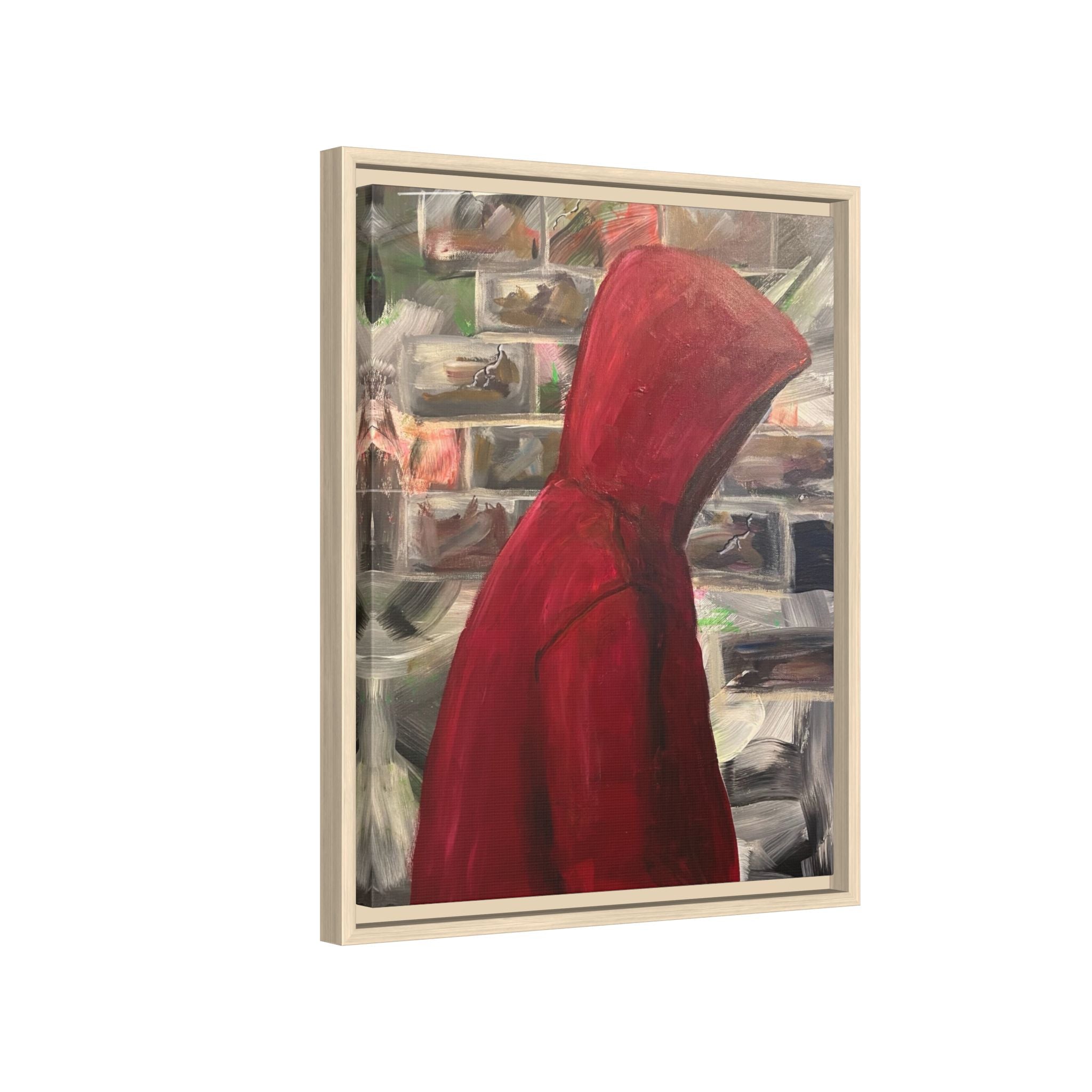 Red Hood - Framed Wall Art — Figure Urban Painting
