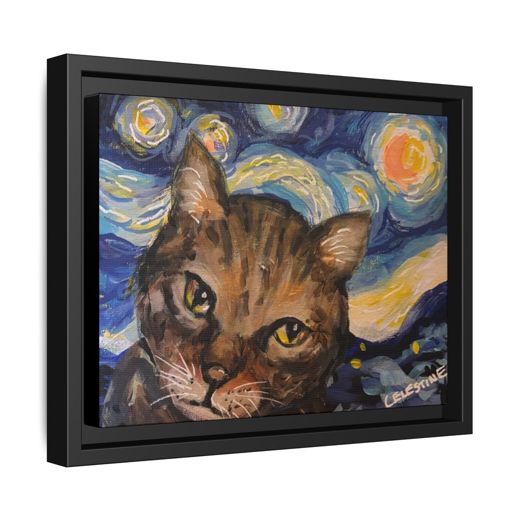 Starry Night Cat Portrait
