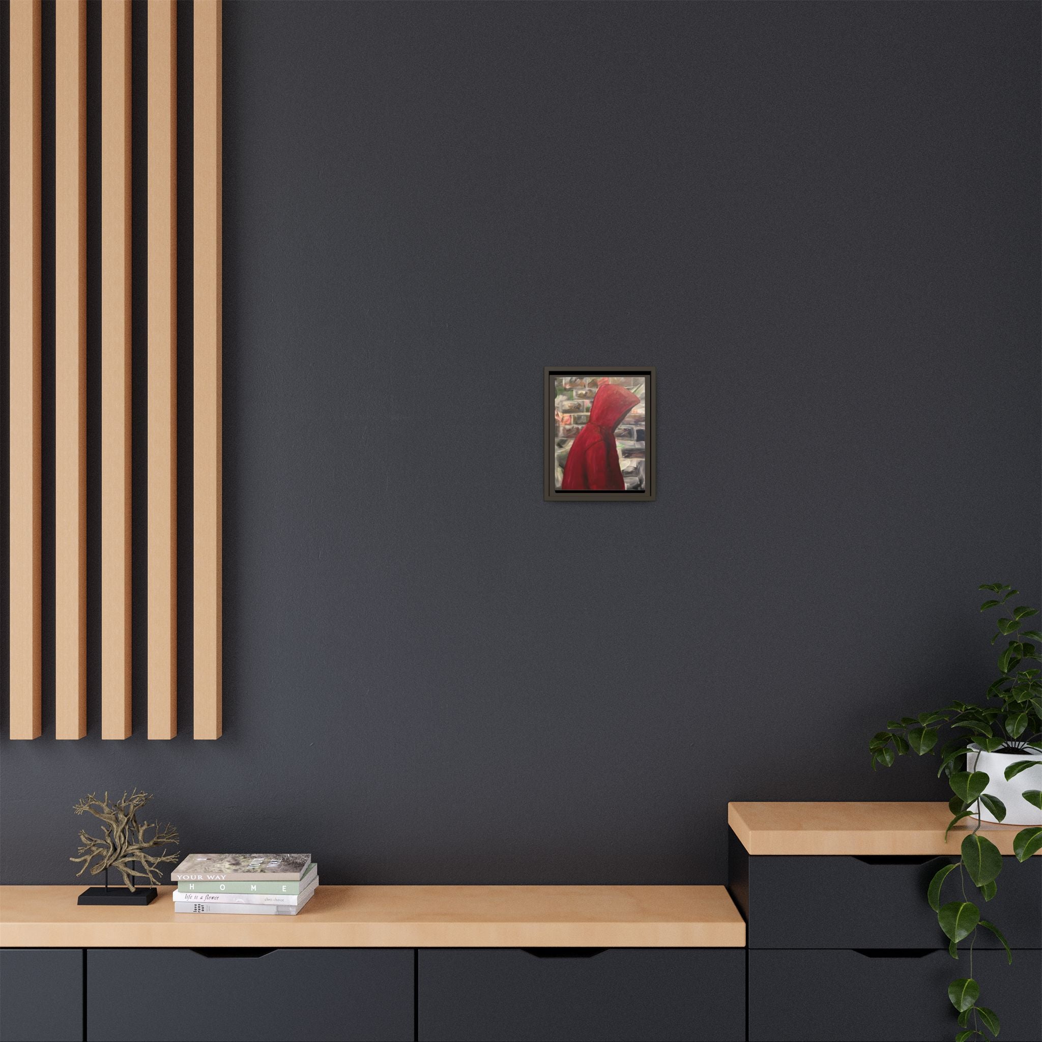 Red Hood - Framed Wall Art — Figure Urban Painting