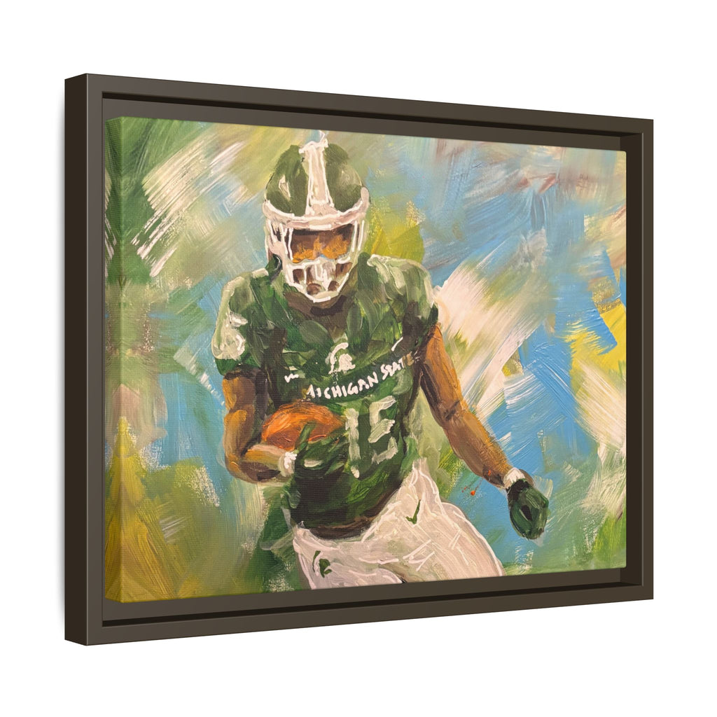 Abstract Football Matte Canvas, Framed (Multi-color)