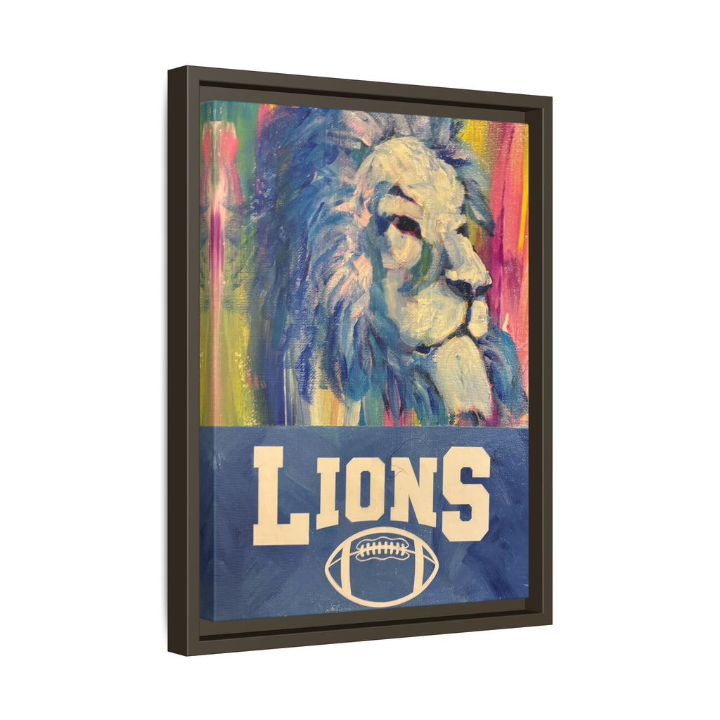 Lion, Matte Canvas, Framed (Multi-color)