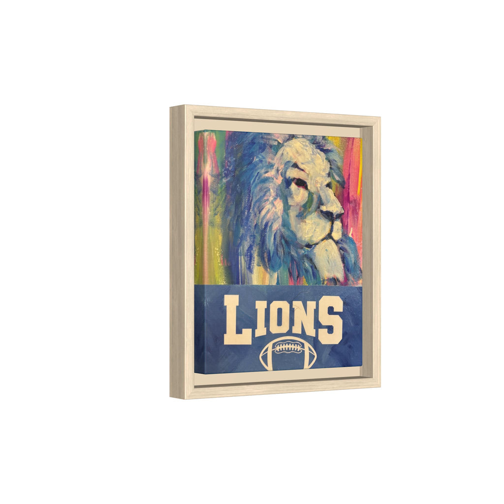 Lion, Matte Canvas, Framed (Multi-color)