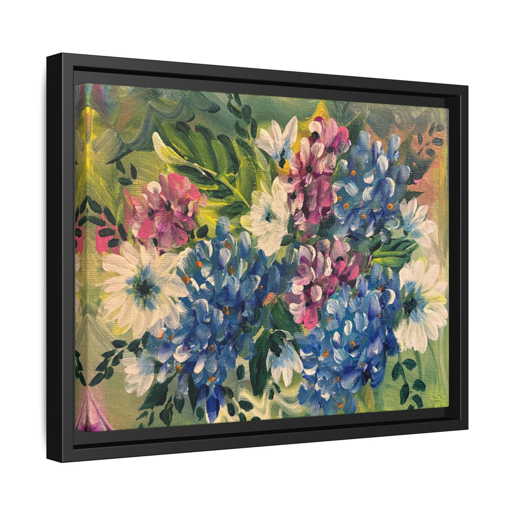 Floral Abstract Matte Canvas, Framed (Multi-color)