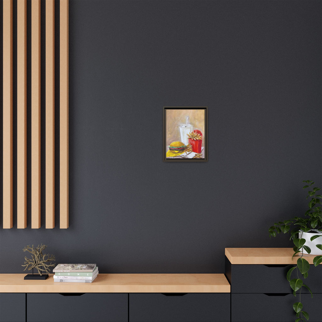 Fast Food Still Life Matte Canvas Framed Wall Art