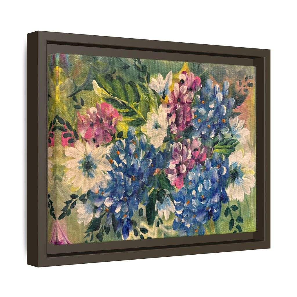 Floral Abstract Matte Canvas, Framed (Multi-color)