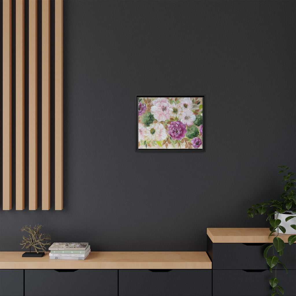Floral Canvas Print — Pink & Mauve Watercolor Peonies