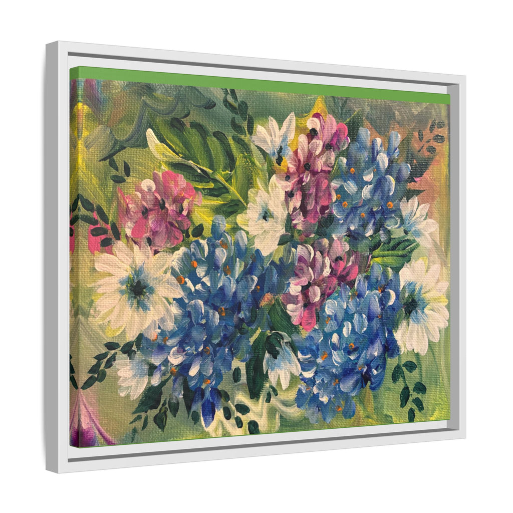 Floral Abstract Matte Canvas, Framed (Multi-color)