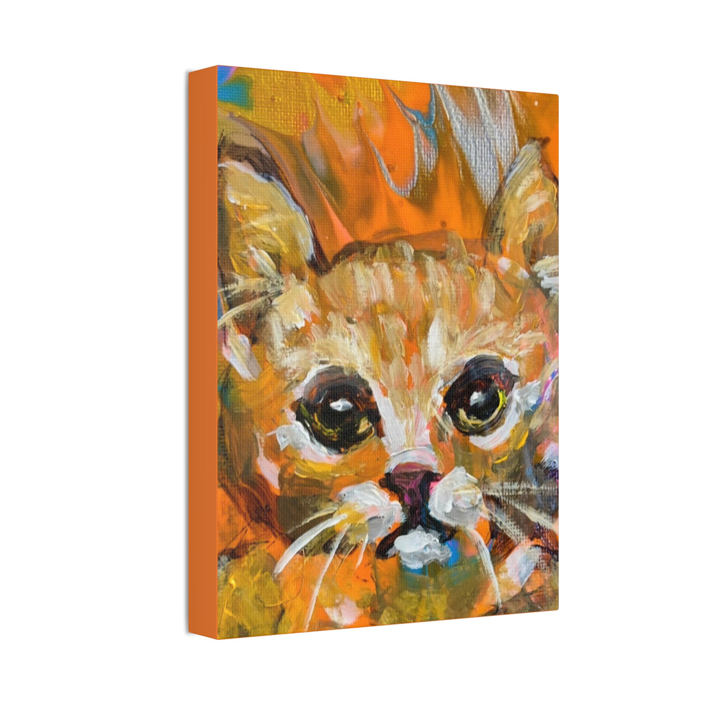 Friendly Cat, Printed Canvas Stretched, 1.5''
