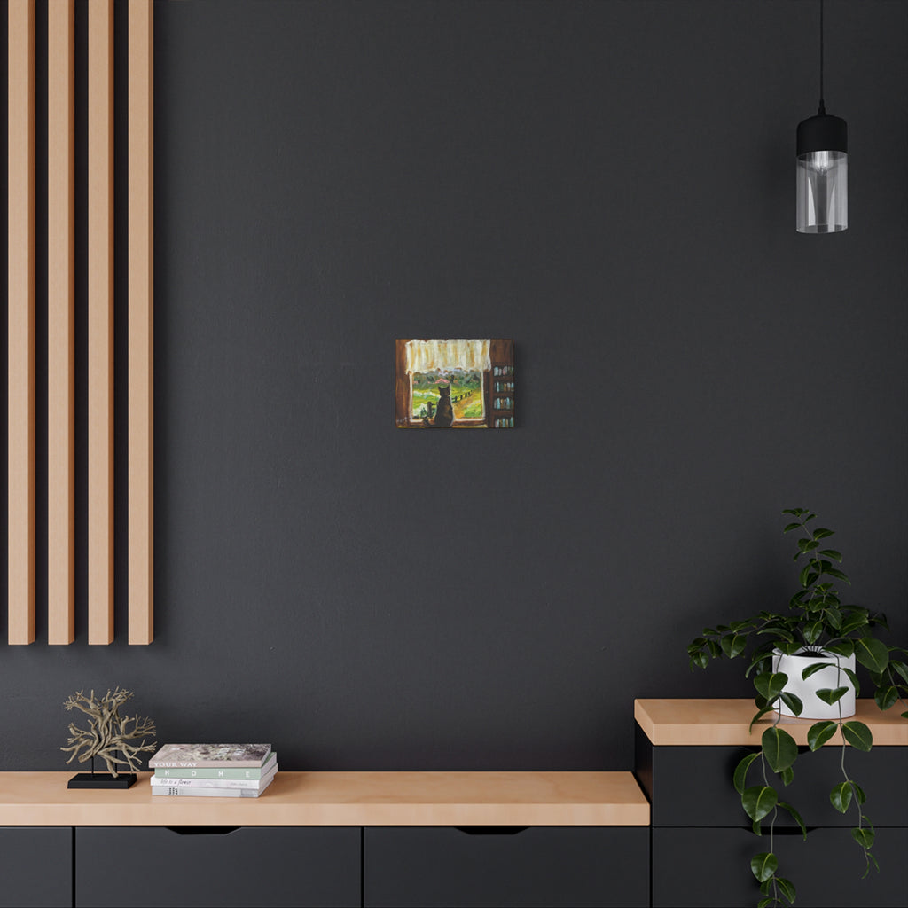 Window Cat Matte Canvas Wall Art