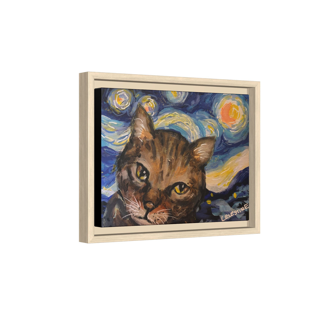 Starry Night Cat Portrait