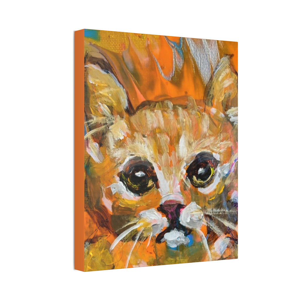 Friendly Cat, Printed Canvas Stretched, 1.5''