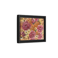 Warm Floral Framed Floral Canvas Print — Pink Peony & Daisies Wall Art