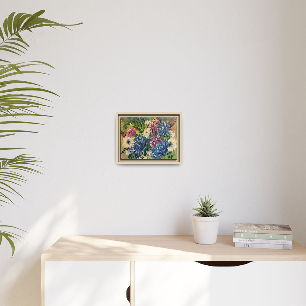 Floral Abstract Matte Canvas, Framed (Multi-color)