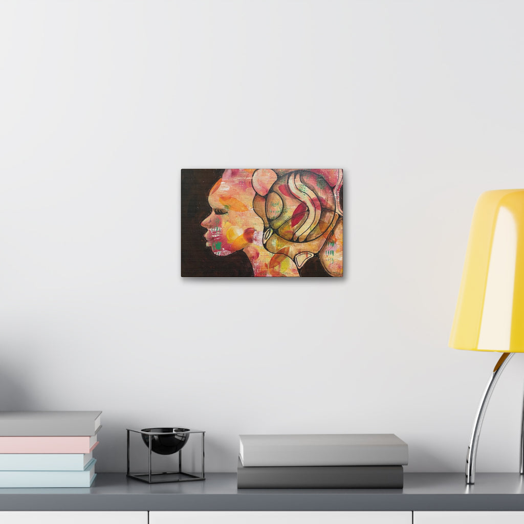 Abstract Woman Profile Canvas Print — Colorful Contemporary Wall Art